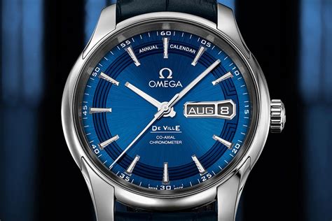 omega deville hour vision blue price|omega deville chronograph.